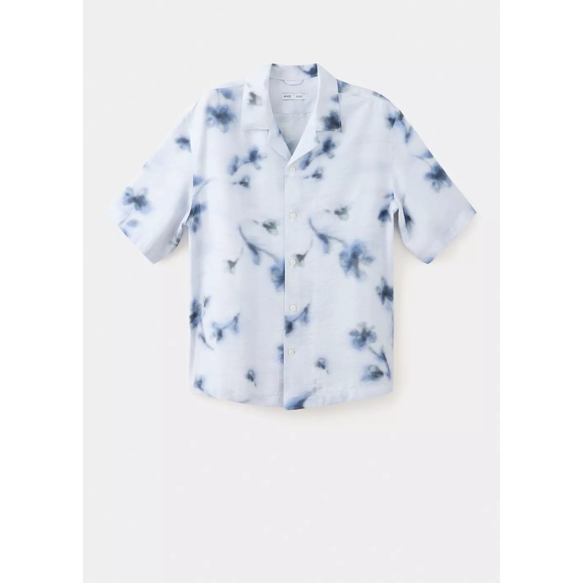 Chemise regular fit en imprimé floral bleu, MANGO MAN