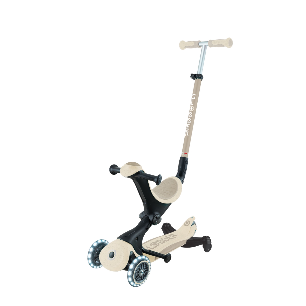Trottinette évolutive GO-UP DELUXE LIGHTS ECO 360 taupe, GLOBBER