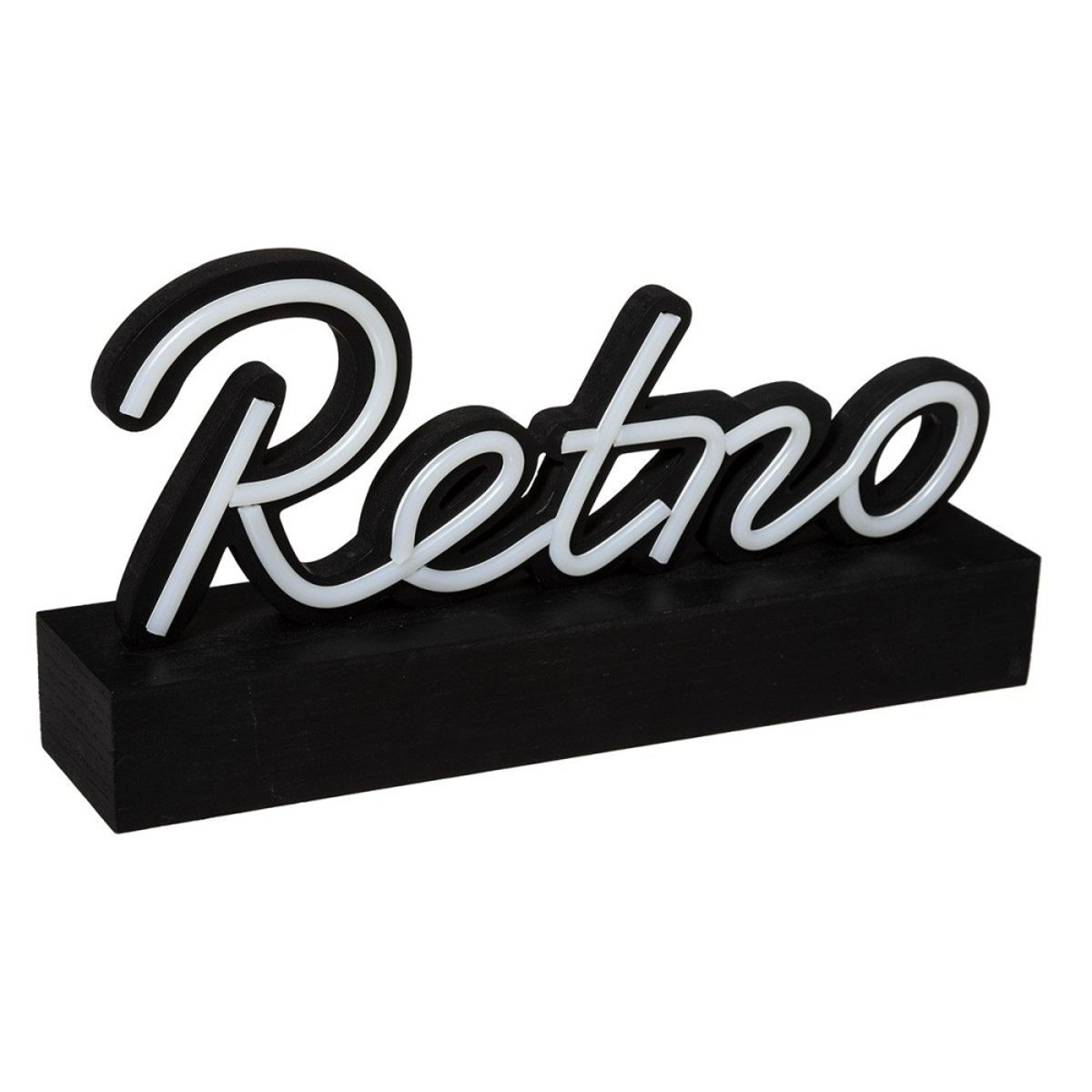 Mot Déco Lumineux Led Rétro Noir noir, ATMOSPHERA