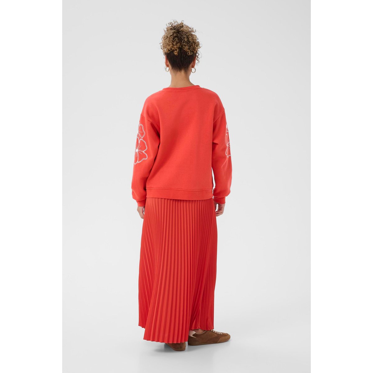 Sweatshirt rouge paprika, CREAM