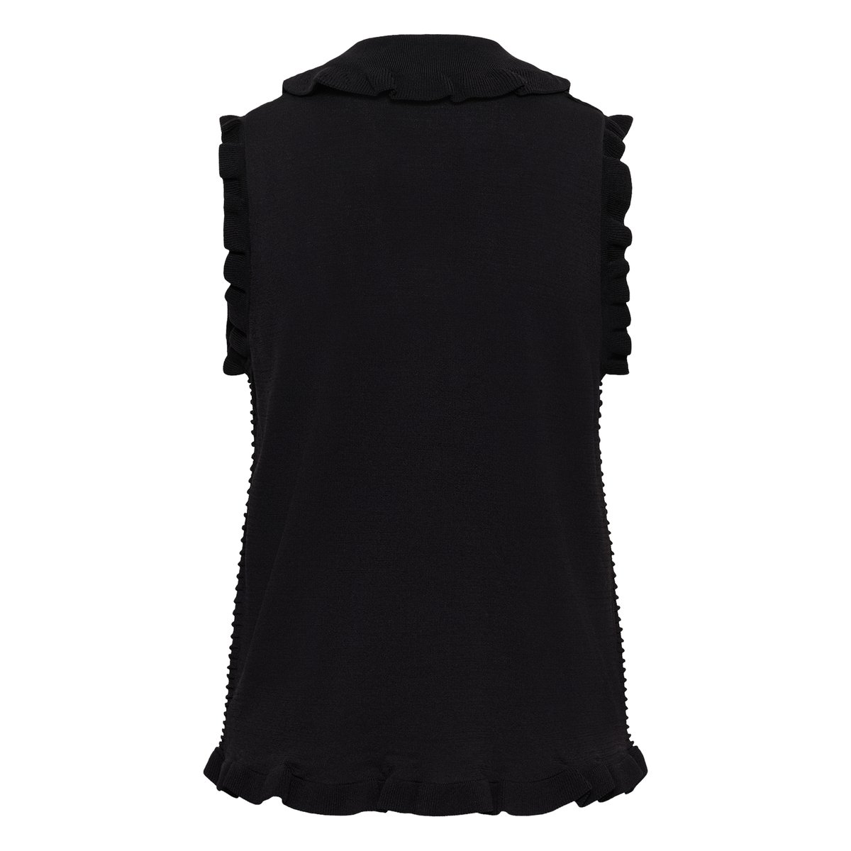 Pull sans manches en maille noir meteorite, CULTURE