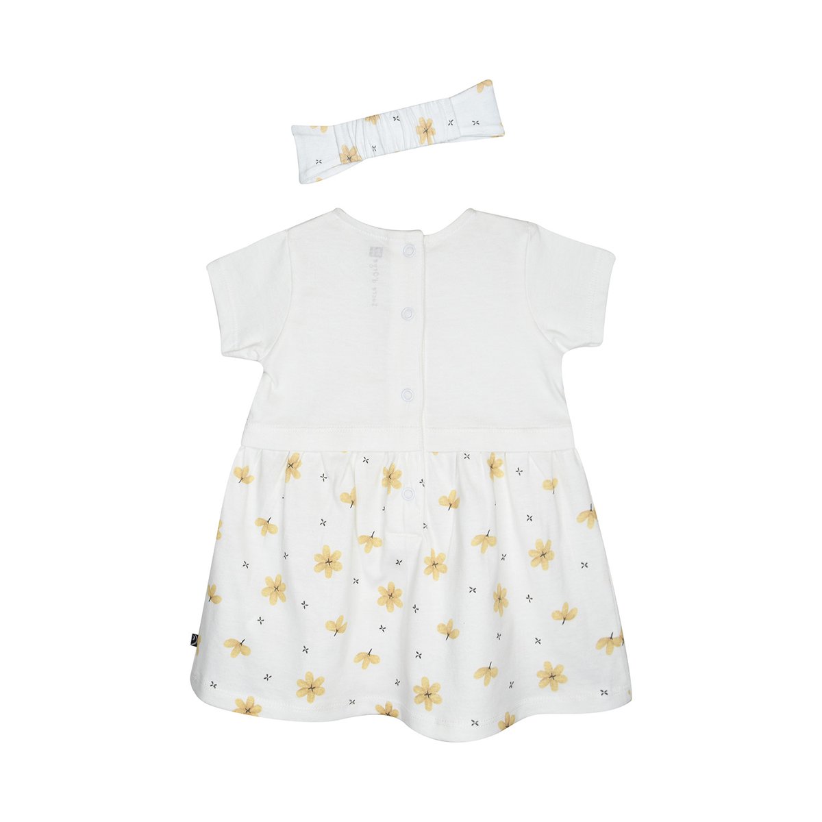Robe bandeau giroflee bebe blanc, SUCRE D'ORGE