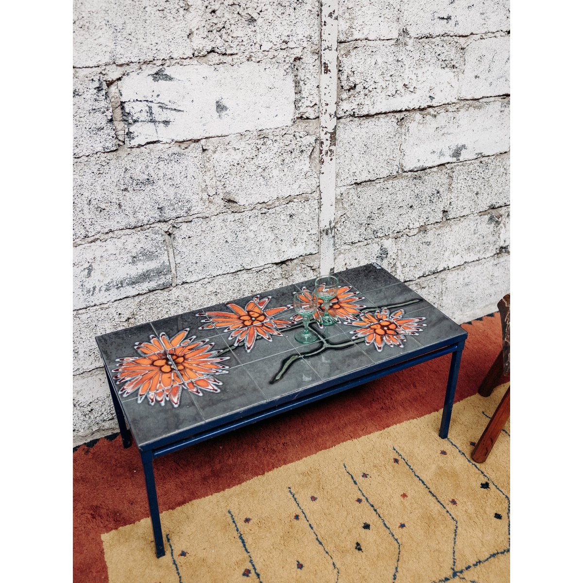 Table basse en céramique Ida N°13 - Bon état noir, DEBONGOUT
