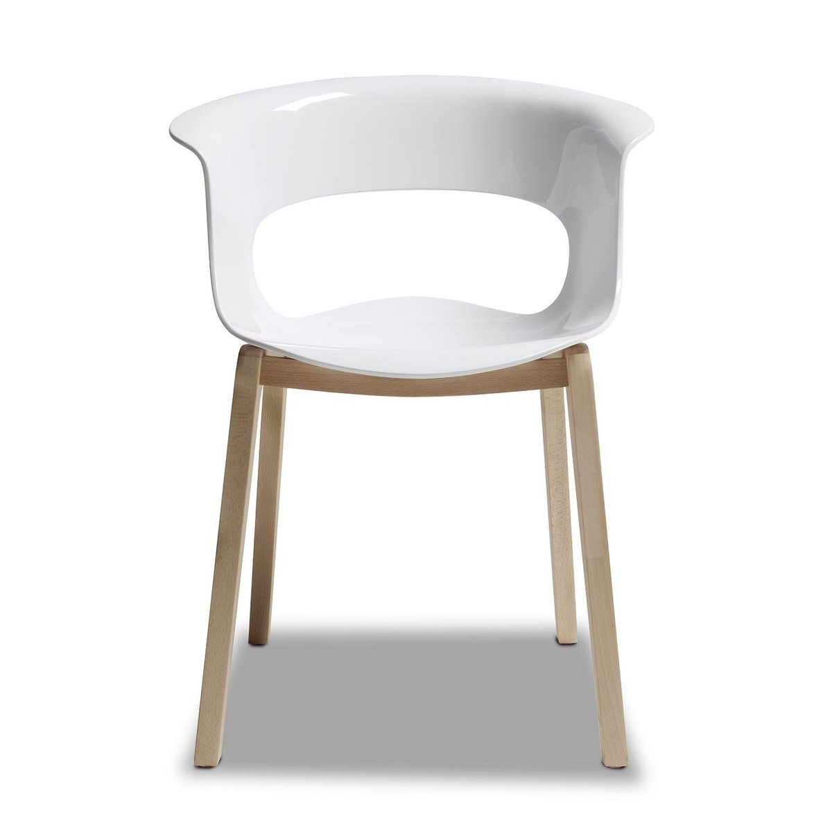 Chaise design en bois, NATURAL MISS B blanc, SCAB DESIGN