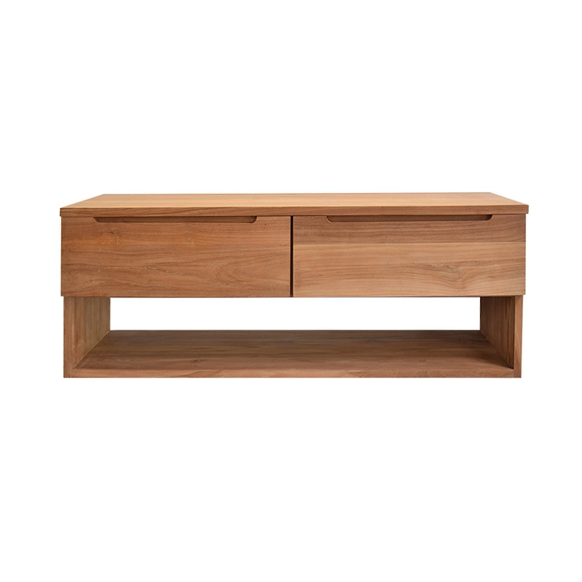 Meuble sous vasque suspendu en teck massif 120 cm - KHARTANE naturel, WILDWATER