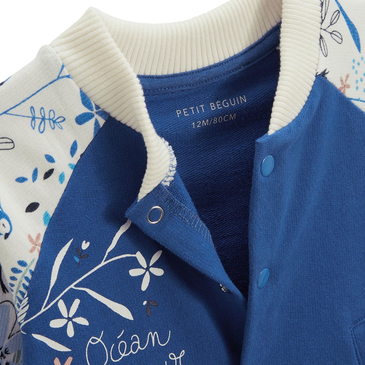Veste teddy bébé OCÉAN bleu, PETIT BEGUIN