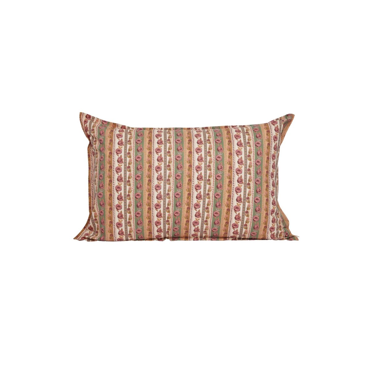 Taie d'oreiller en coton, FLORES vert olive, GABRIELLE PARIS