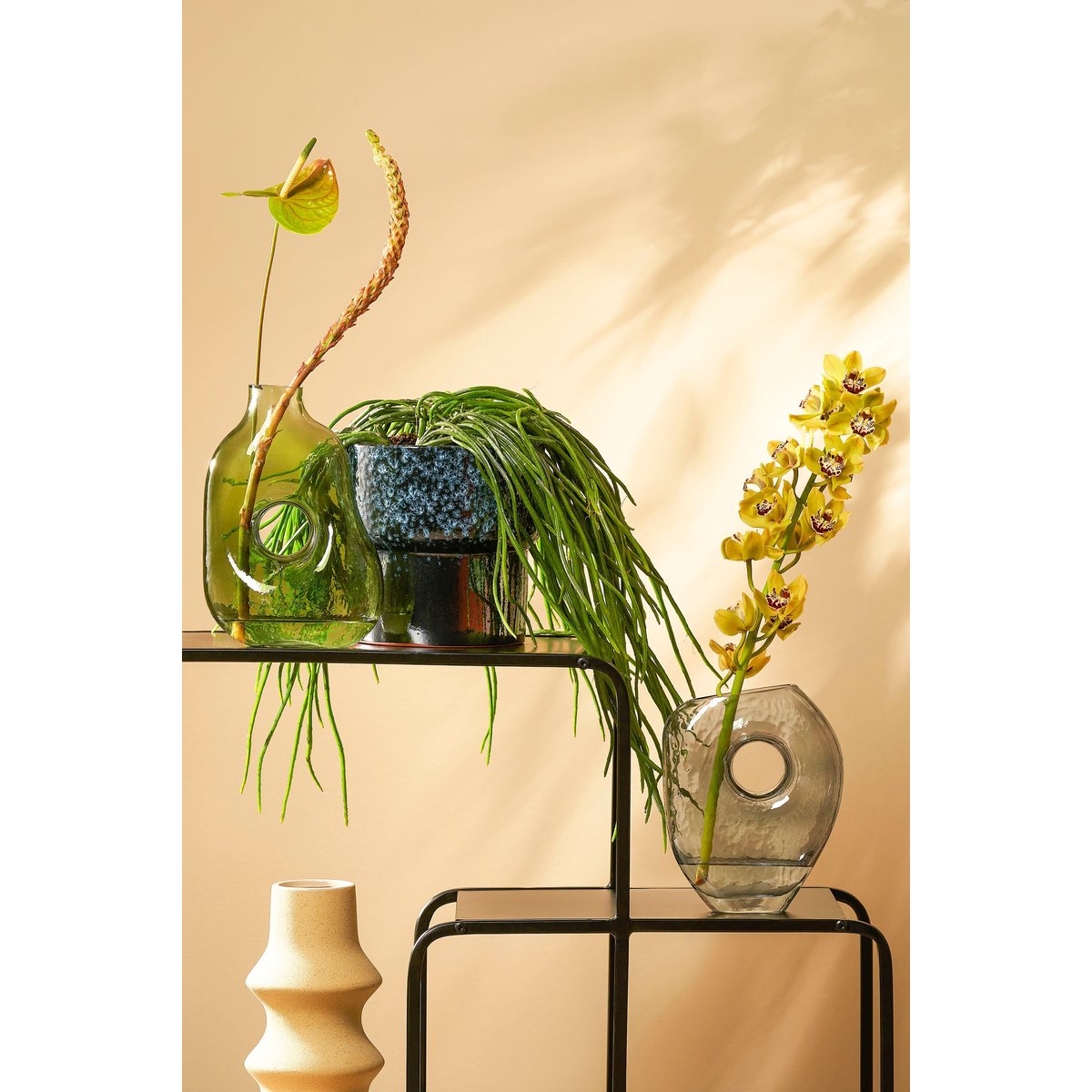 Vase à forme organique H23 cm JAY grey, MICA DECORATIONS