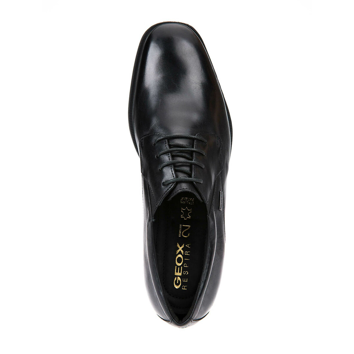 Derbies en cuir respirant Brayden Amphibiox noir, GEOX