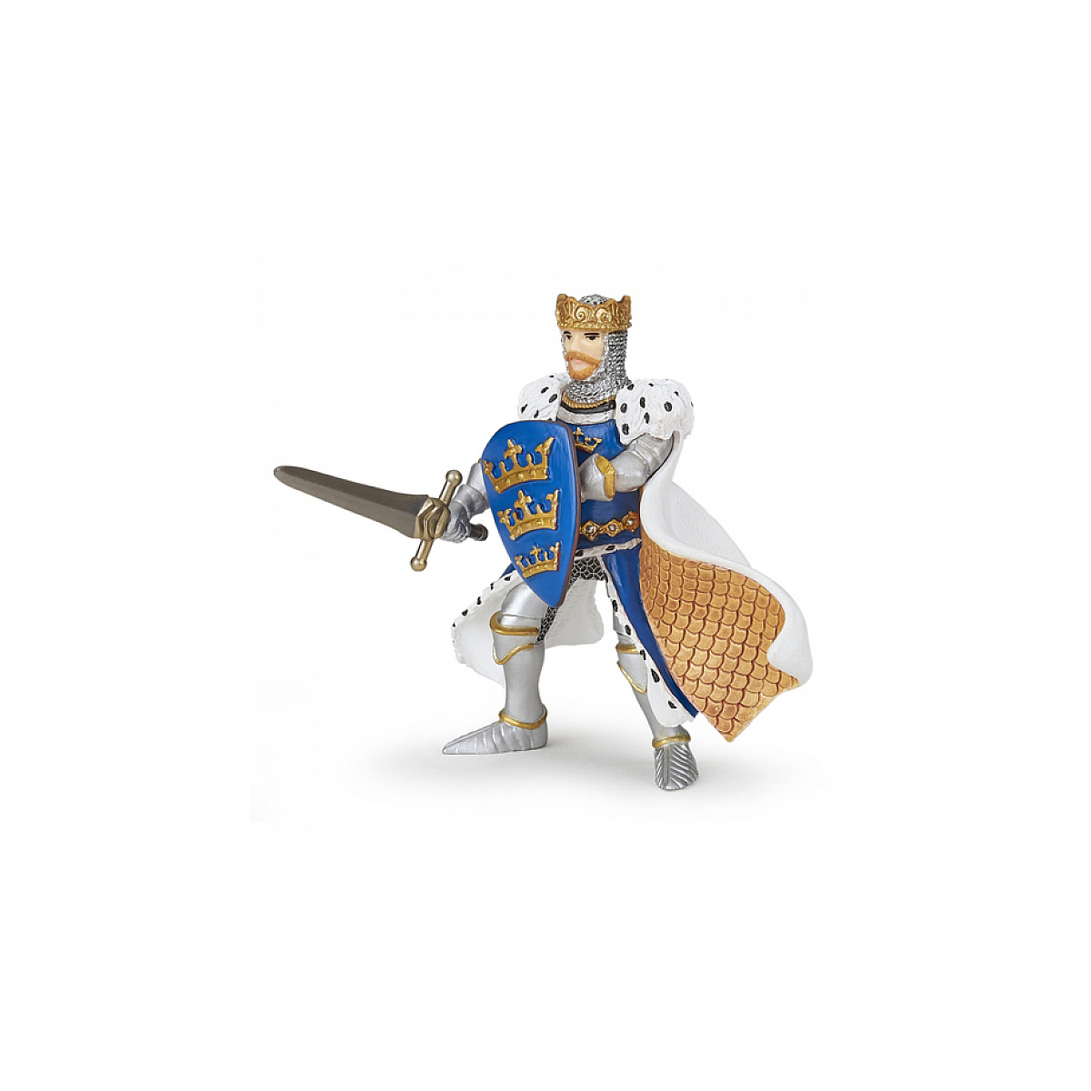39953 Figurine historique Roi Arthur Bleu beige, PAPO