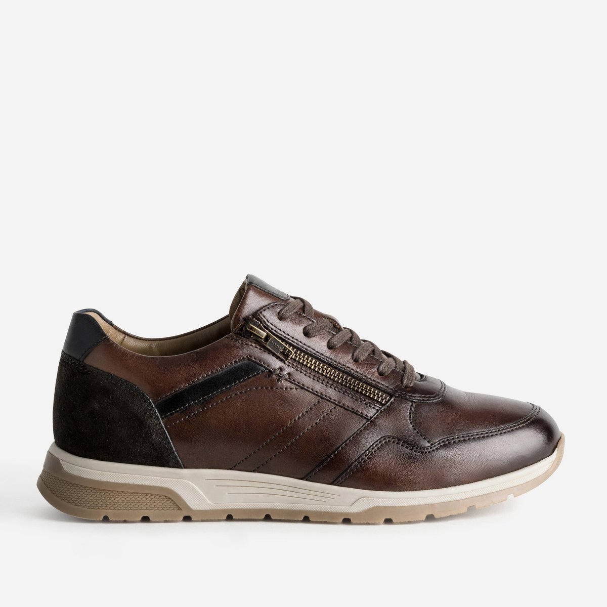 Basket en cuir PACIFIQUE marron, ERAM