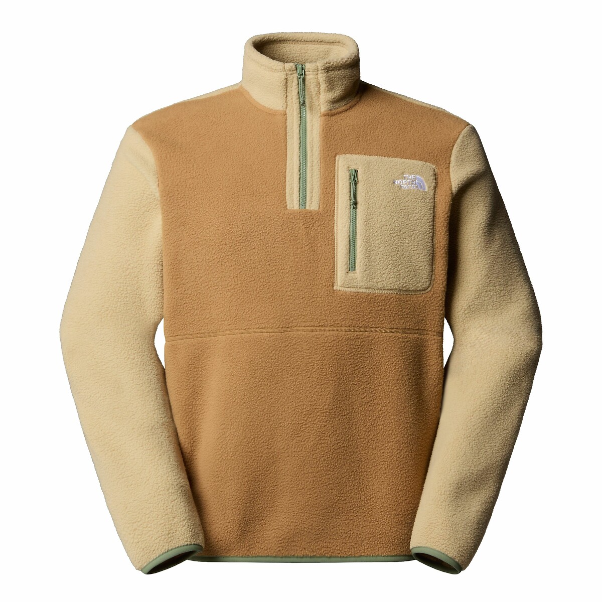 Sweat polaire demi zippé col montant Yumiori beige/marron, THE NORTH FACE