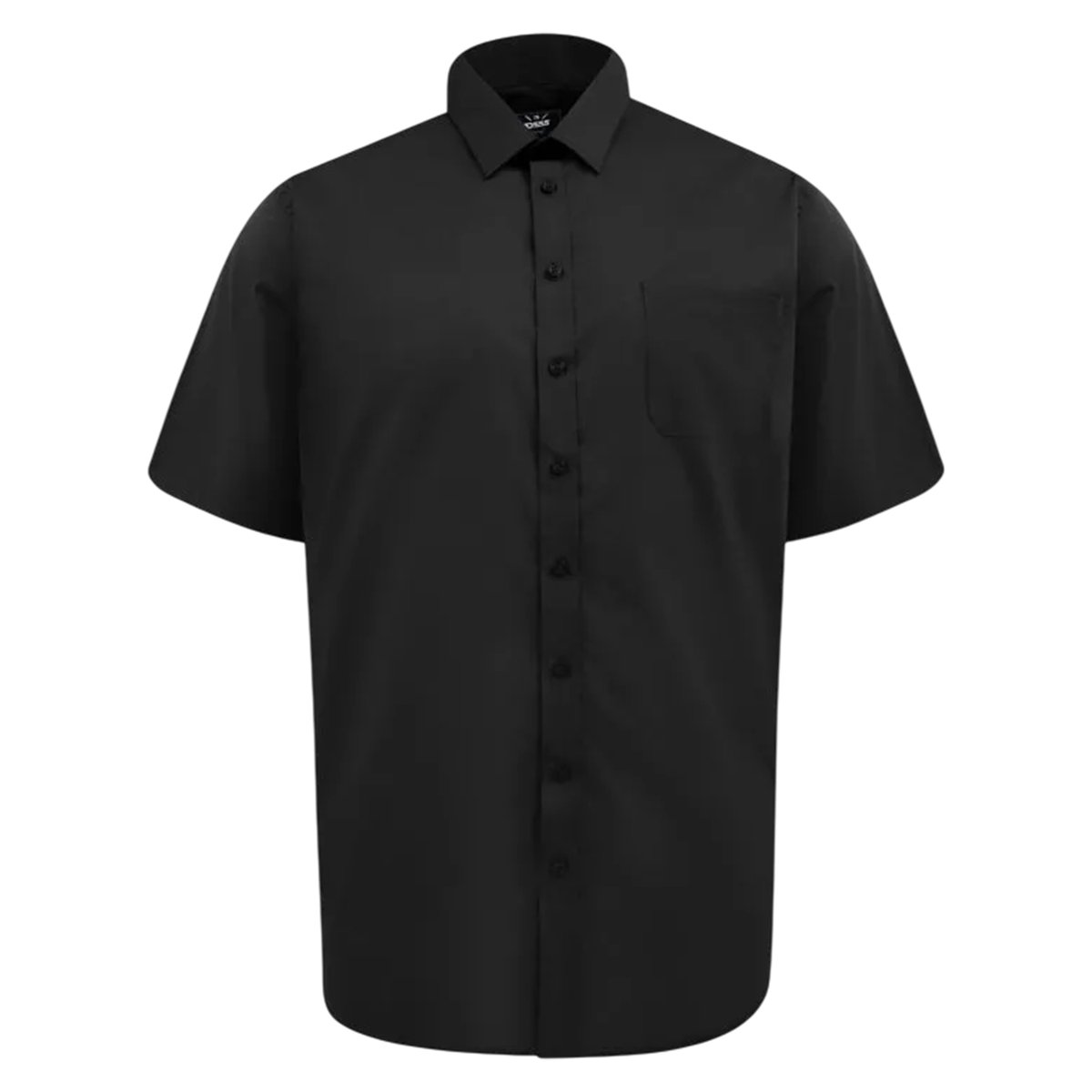 Chemise unie manches courtes LUCAS noir, DUKE