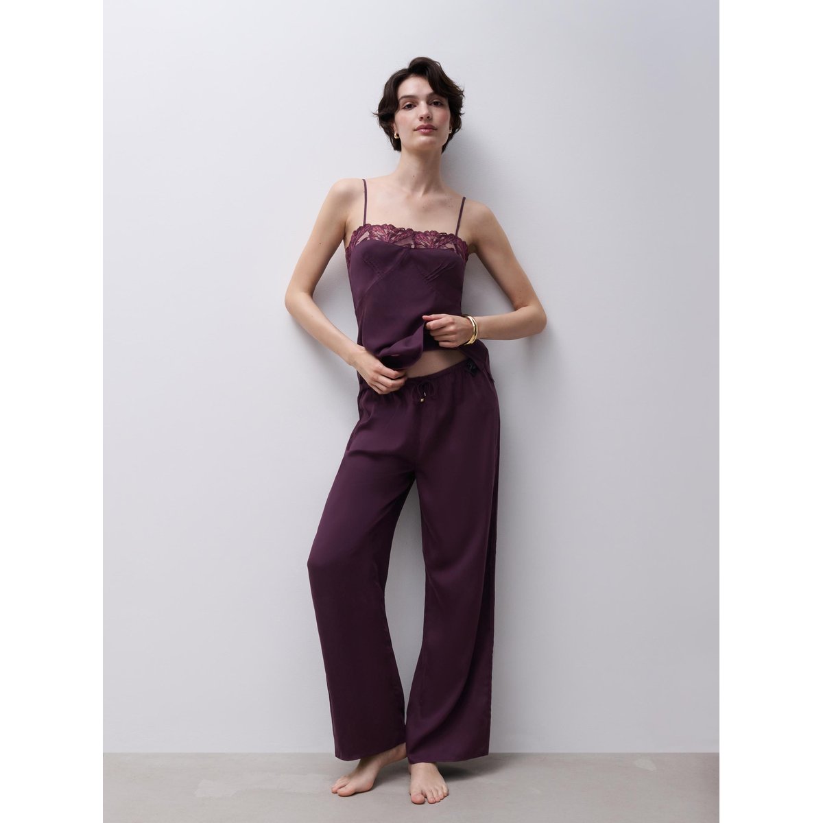Pantalon ILLUSION aubergine, CHANTELLE