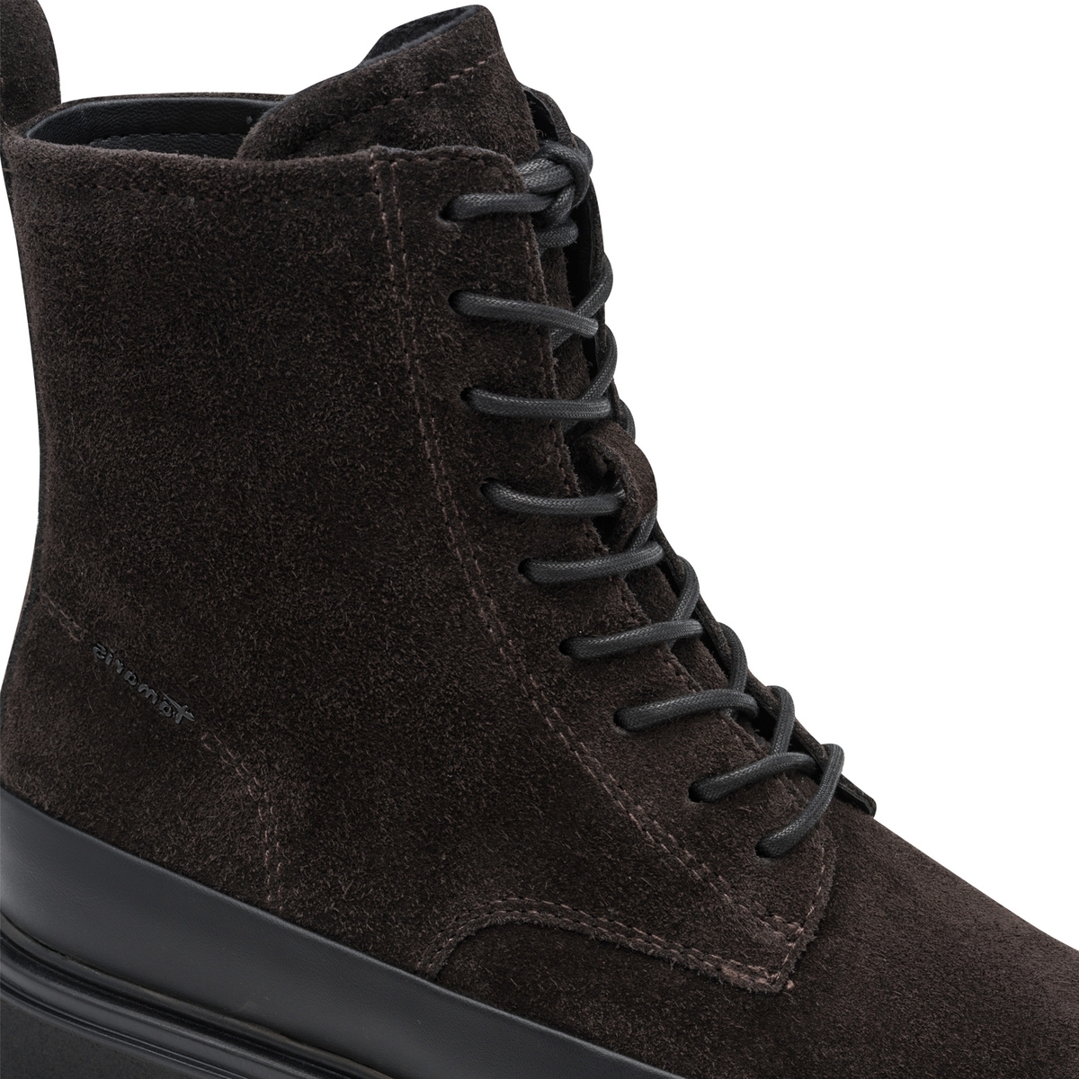 Bottine talon bloc gris laque, TAMARIS