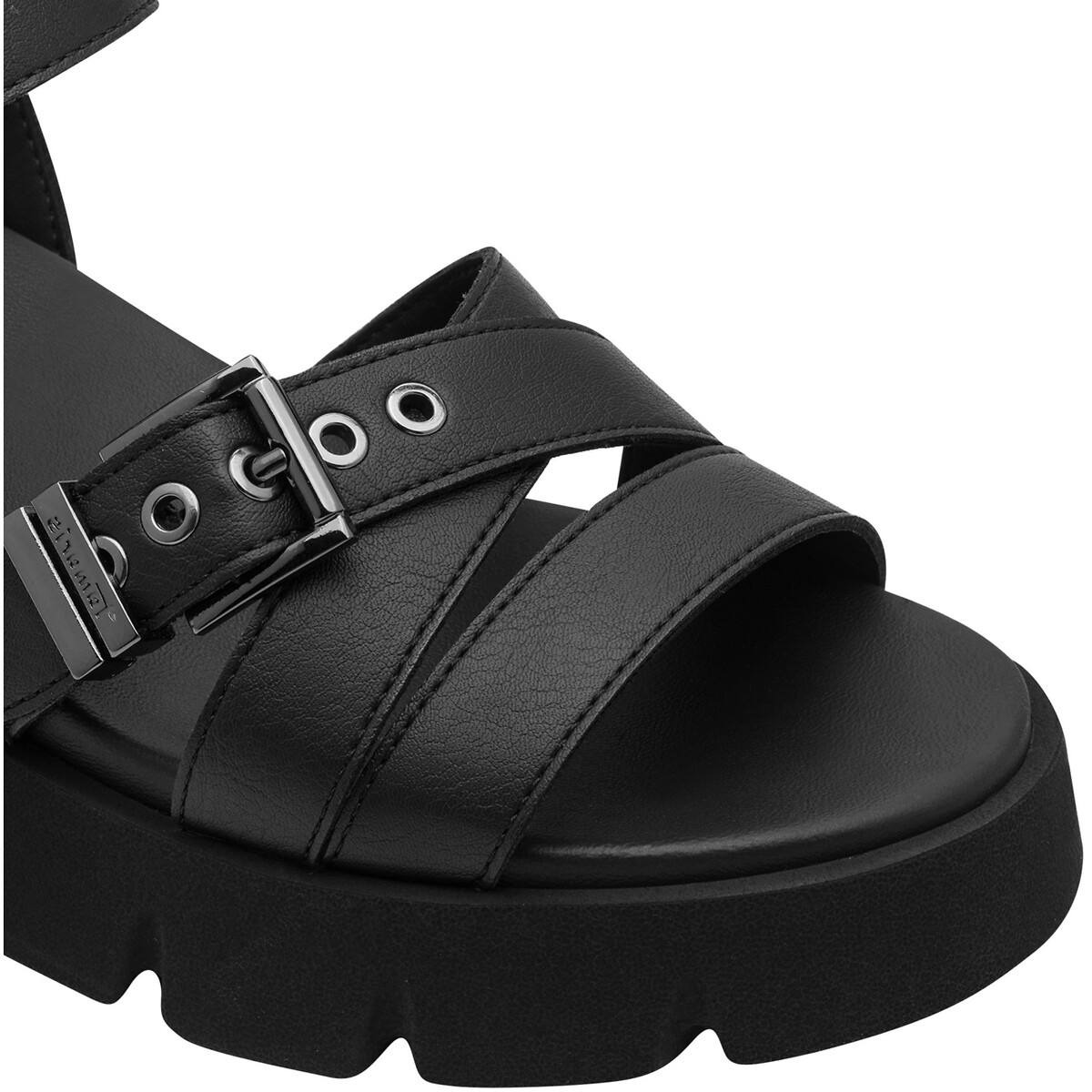 Sandales chunky compensées noir, TAMARIS