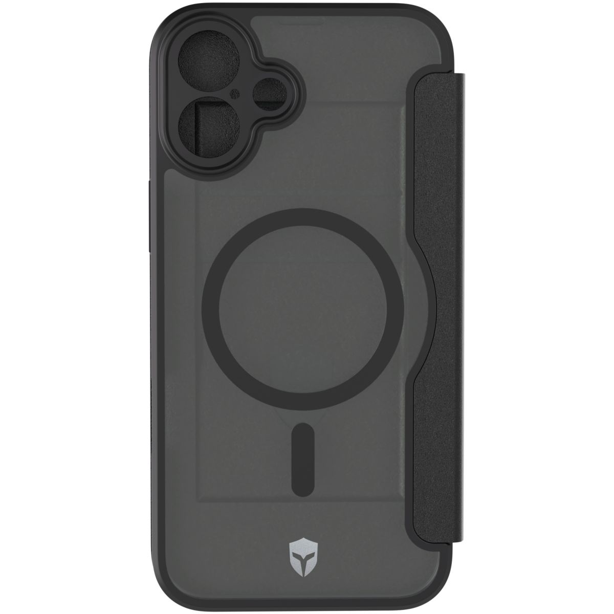 Coque étui iPhone 16 Plus MagSafe renforcé Noir couleur unique, FORCE CASE