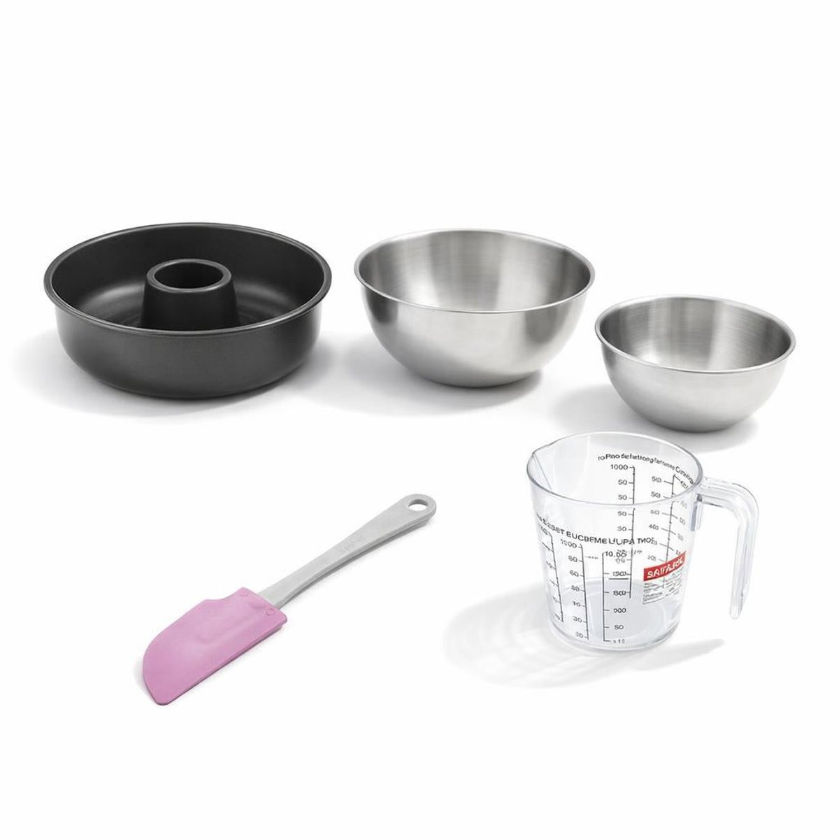 Set de 5 ustensiles de pâtisserie moule à gâteaux bols spatule noir, ZENKER