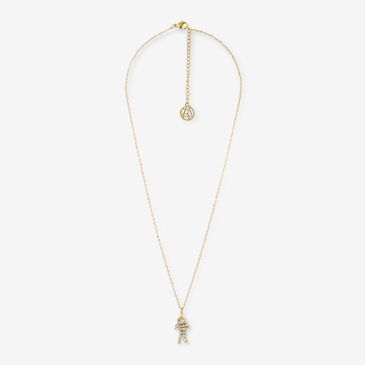 Collier family pendentif garçon acier inoxydable doré, BALABOOSTE