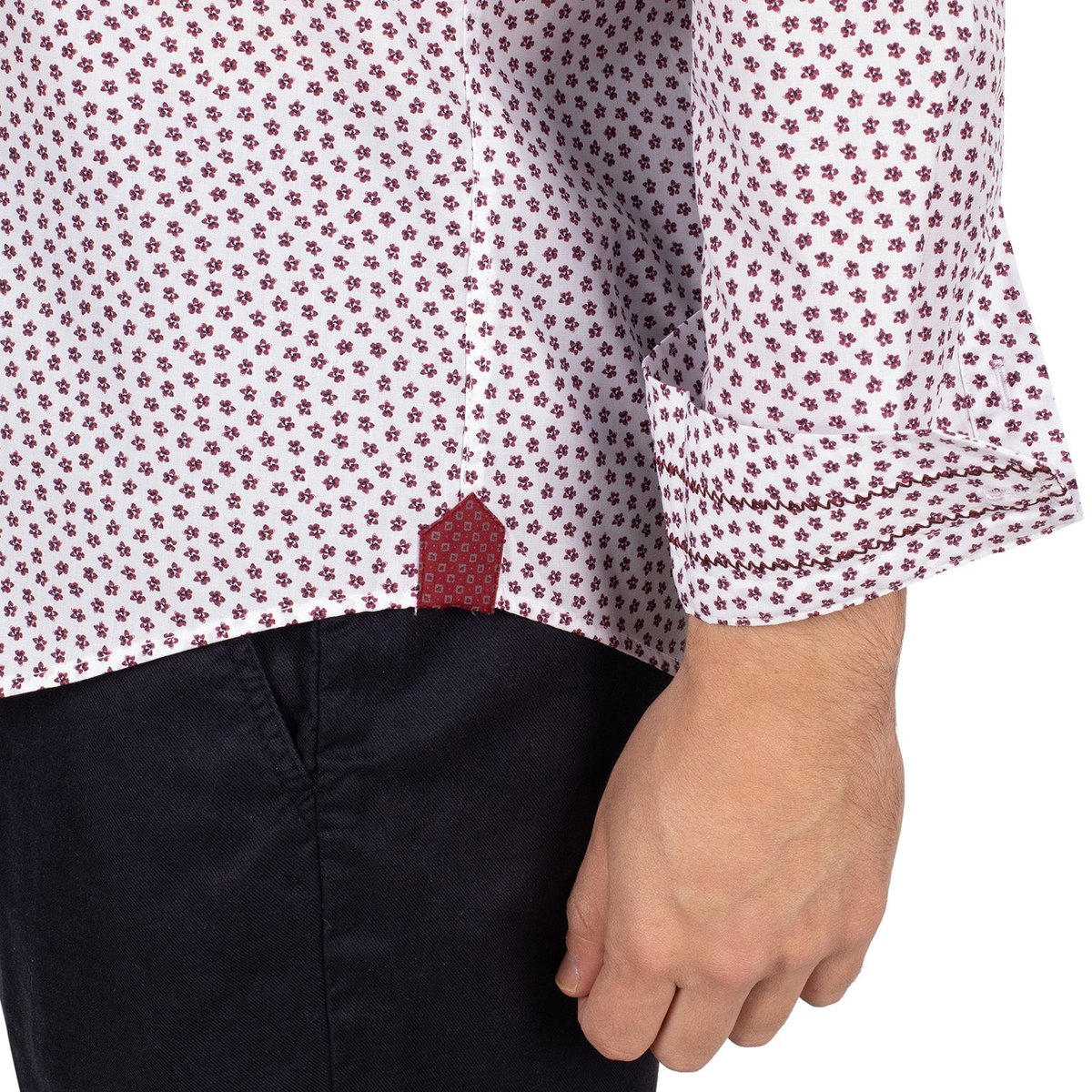 Chemise liberty flower wave bordeaux, SHILTON