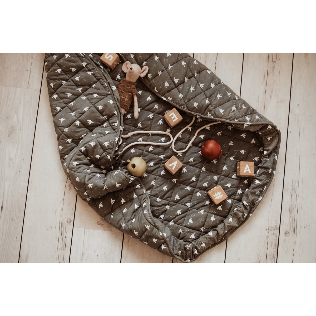 play&go - tapis d´éveil & sac organic - birds vert, PLAY ET GO