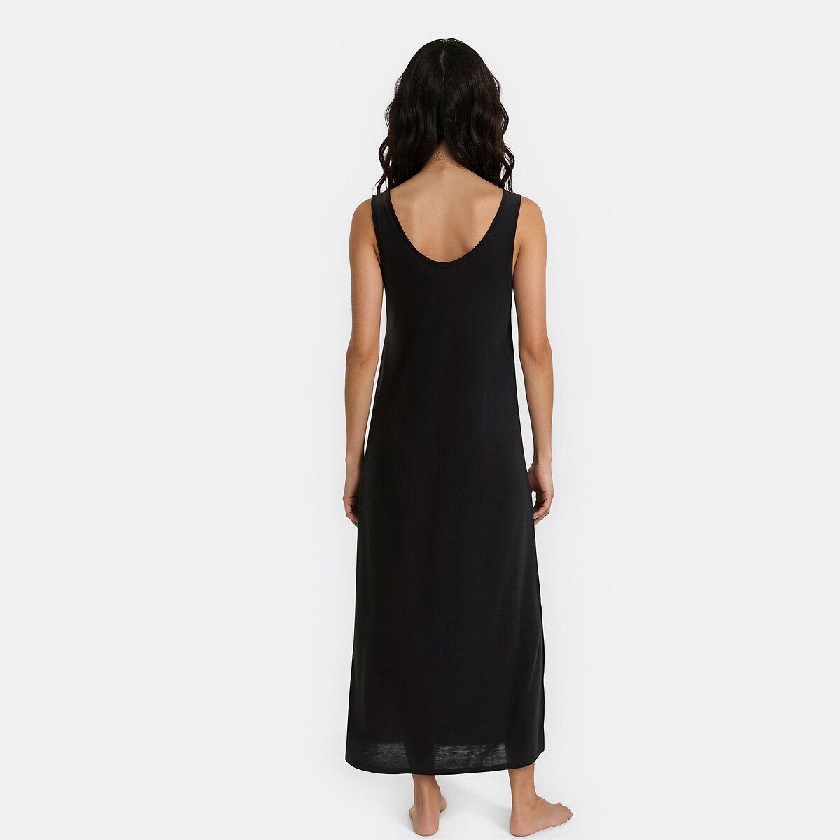 Chemise de nuit sans manches noir, ANNE WEYBURN