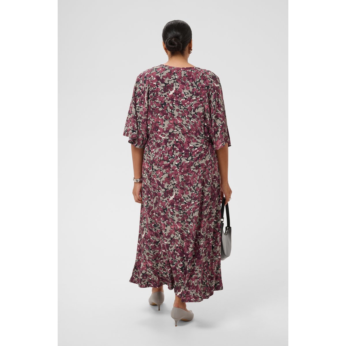 Robe marron fudge abstract animal, KAFFE CURVE