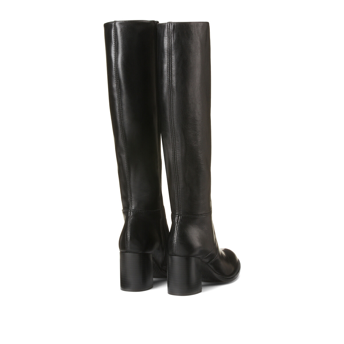 Leather Heeled Calf Boots black, MJUS