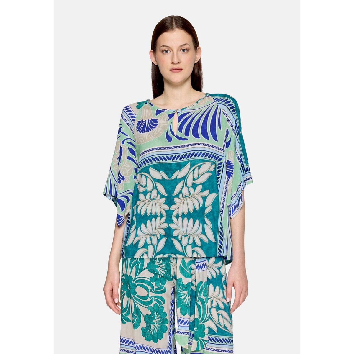 Blouse casual à motifs green/blue, CARTOON