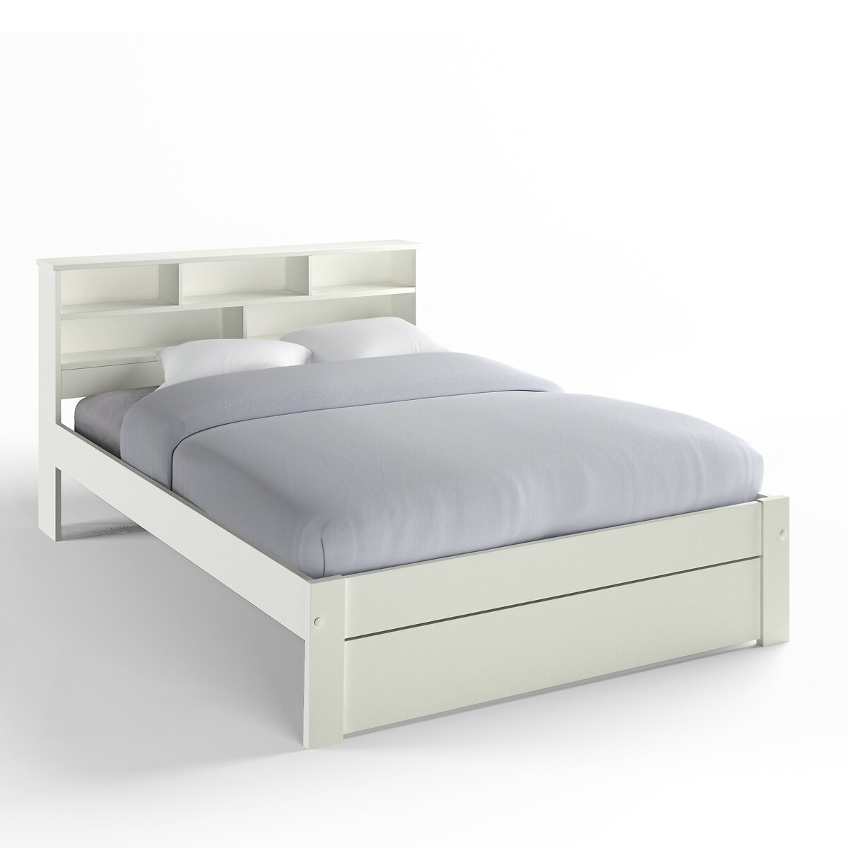 Bett aus massiver Kiefer und MDF, mit Nikko-Bettkasten weiss, LA REDOUTE INTERIEURS