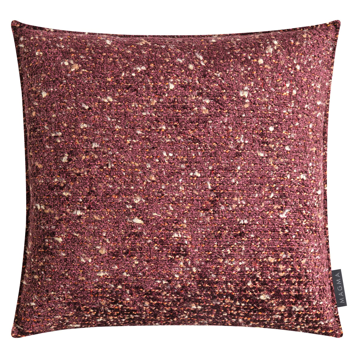 Housse de coussin jacquard AMARA bordeaux chiné, MAGMA HEIMTEX