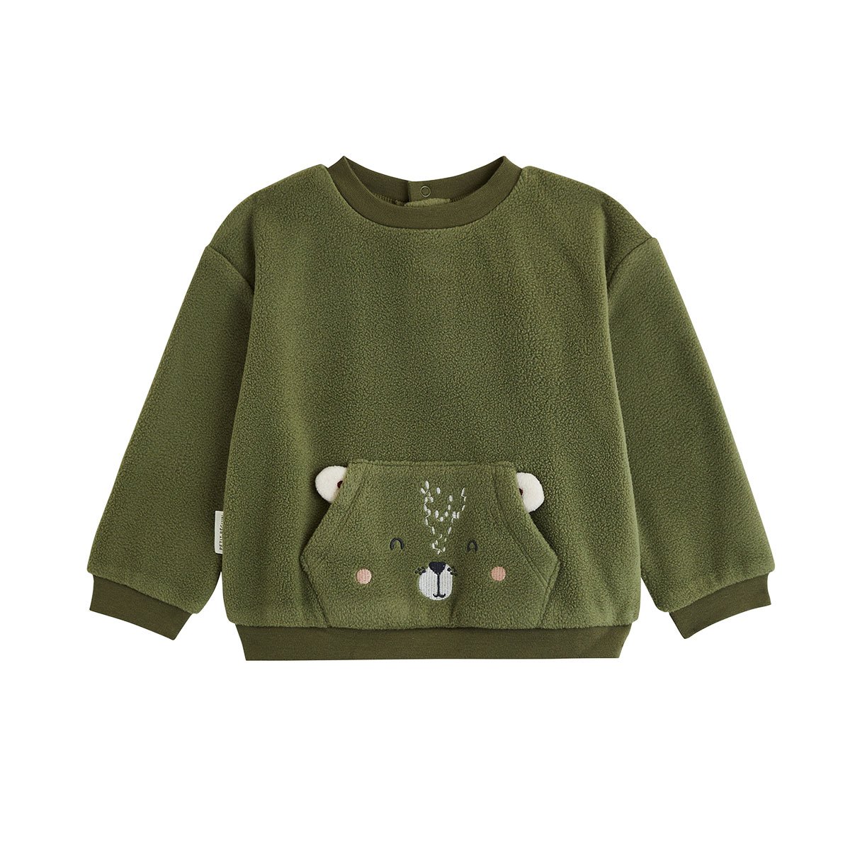 Pyjama enfant 2 pièces en polaire Pistache kaki, PETIT BEGUIN