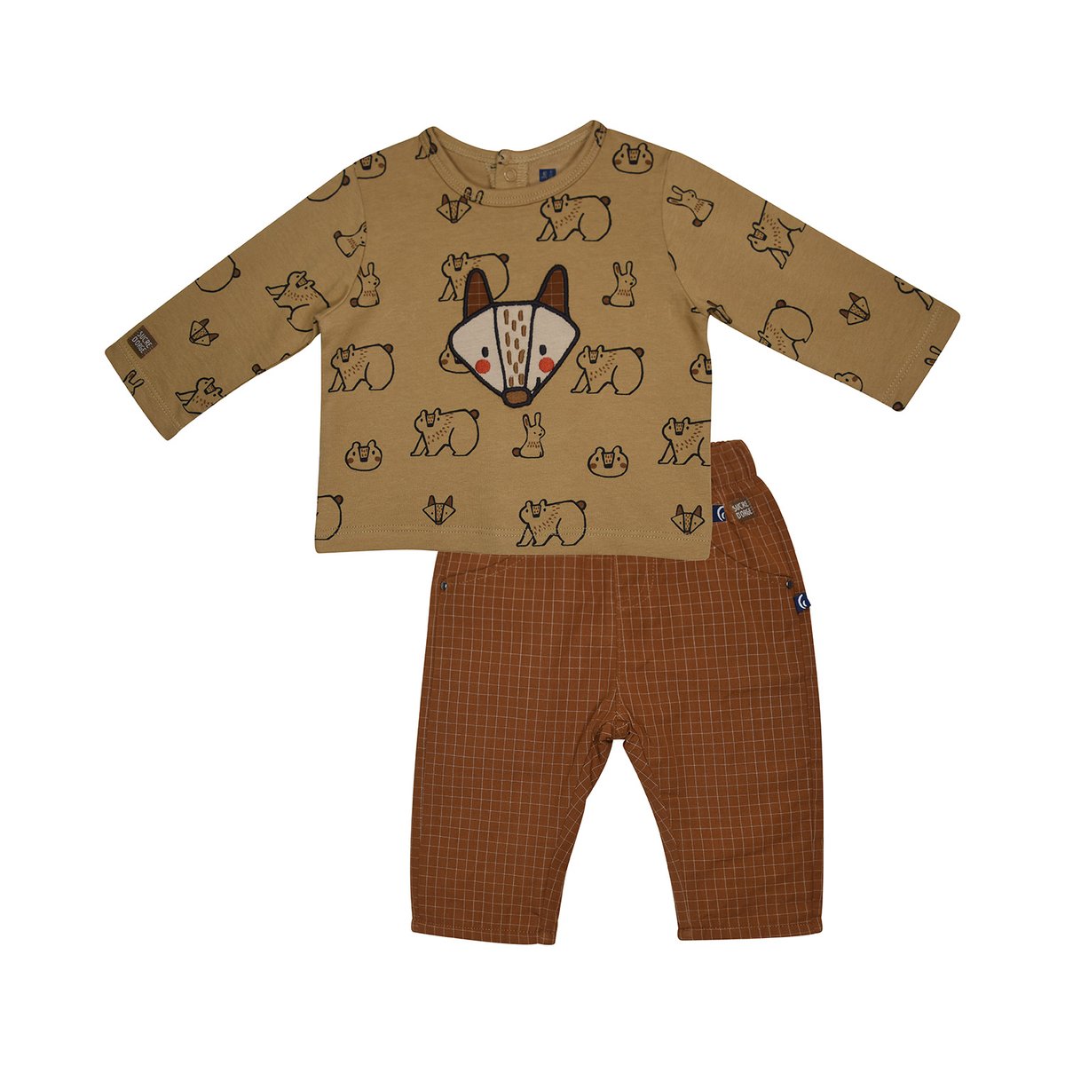 Tee shirt pantalon ianis bebe marron, SUCRE D'ORGE