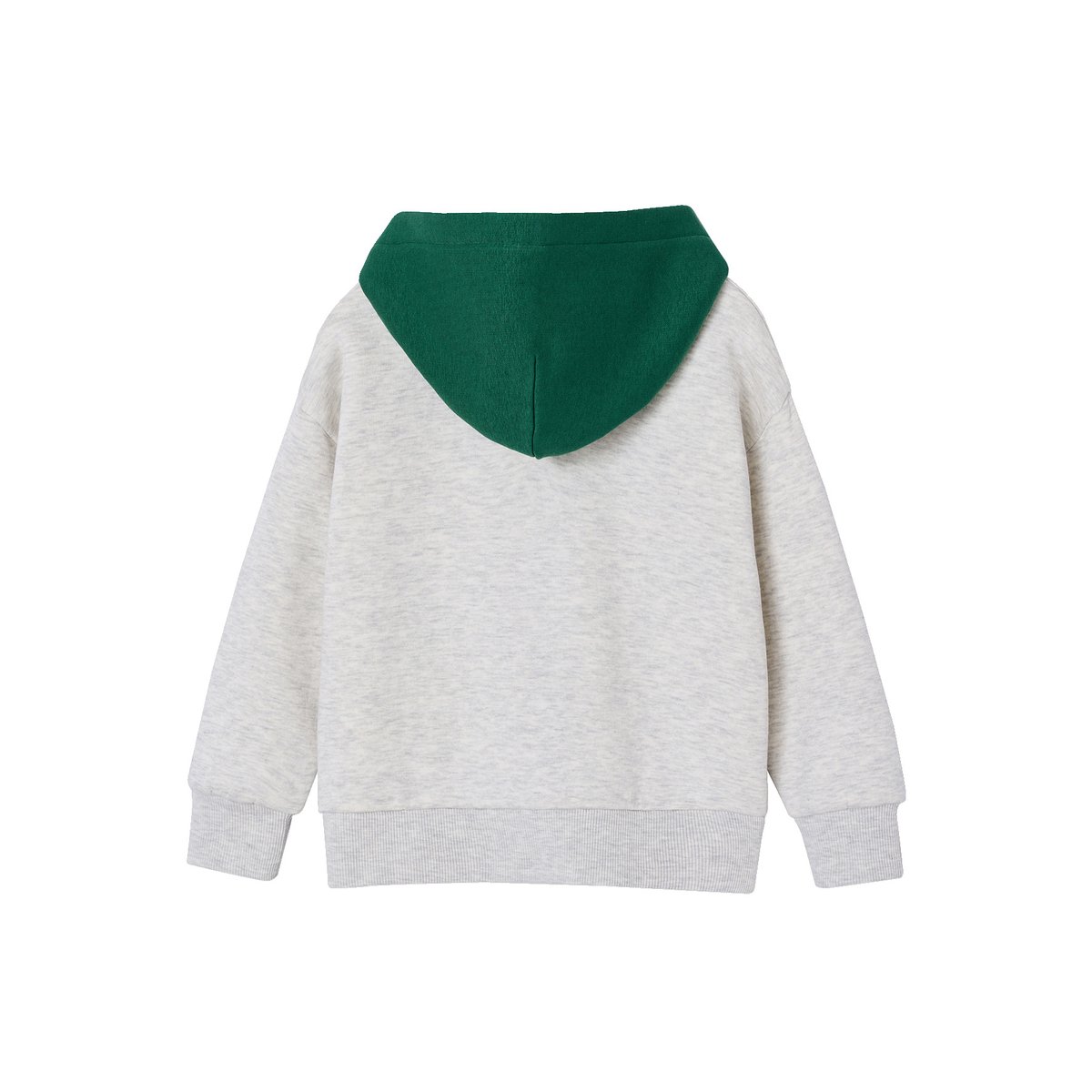 Sweat zippéà capuche vert anglais, VERTBAUDET