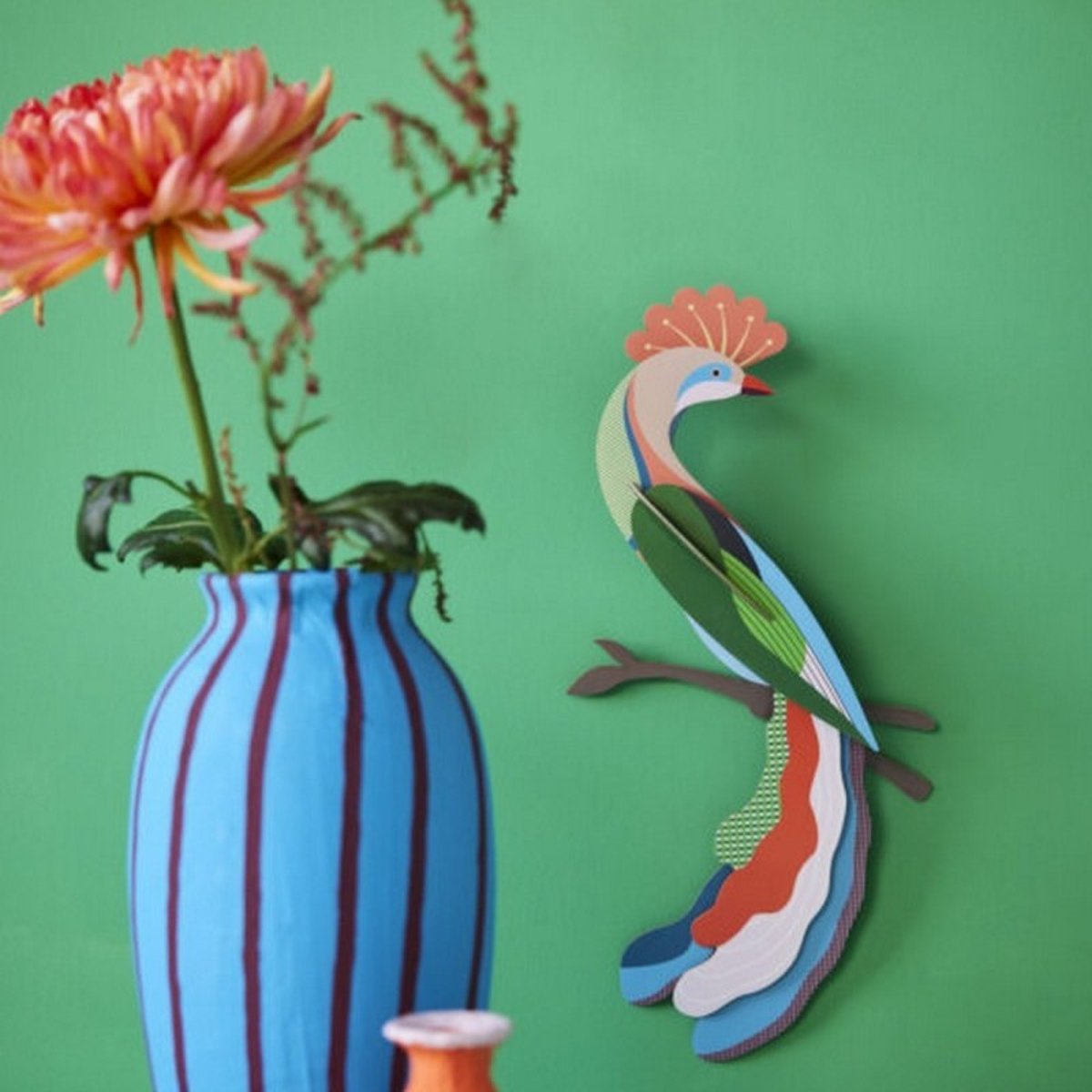 Oiseau mural décoratif carton  Paradise Bird Meti multicolore, STUDIO ROOF
