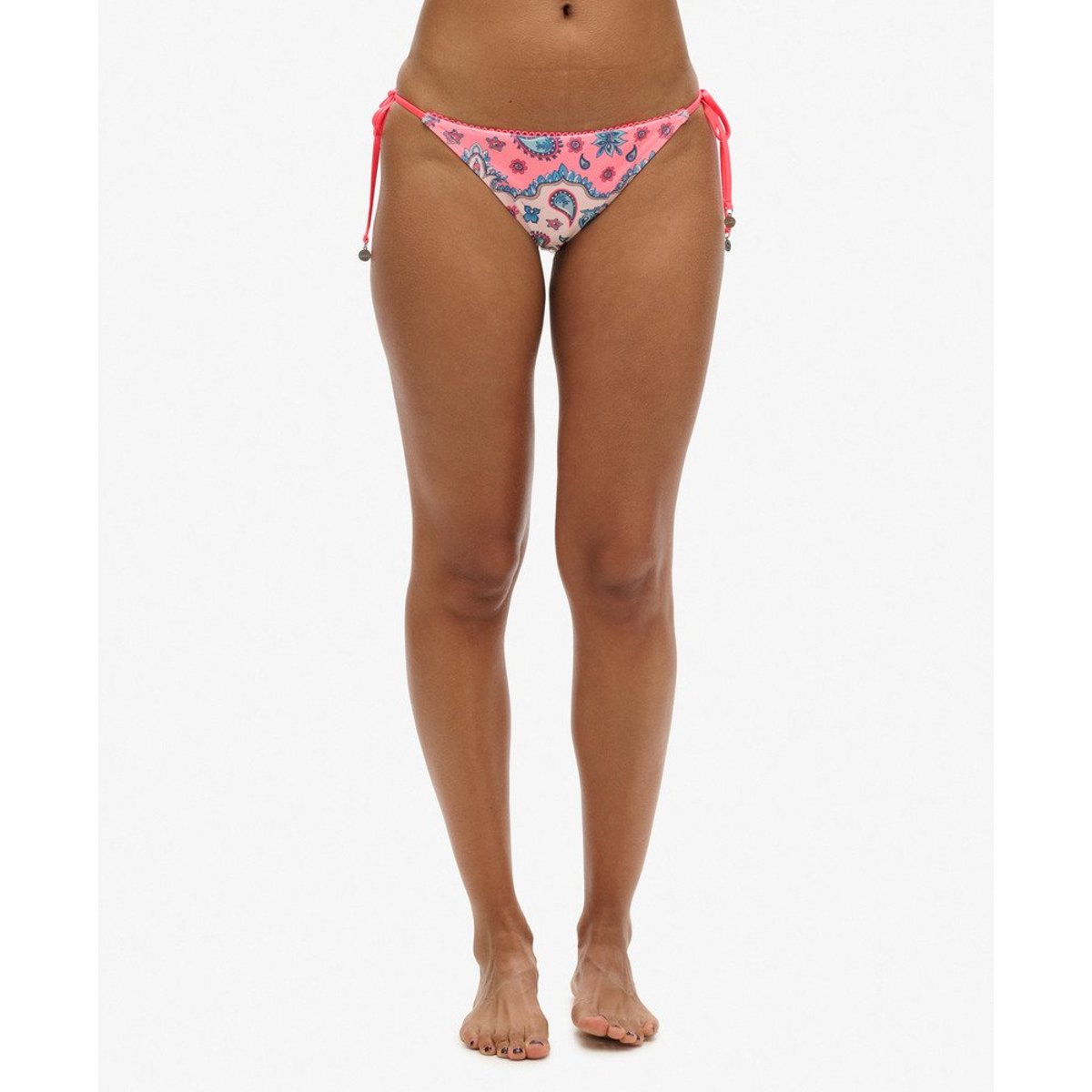 Bas de bikini à nouer sur les côtés bandana rose, SUPERDRY