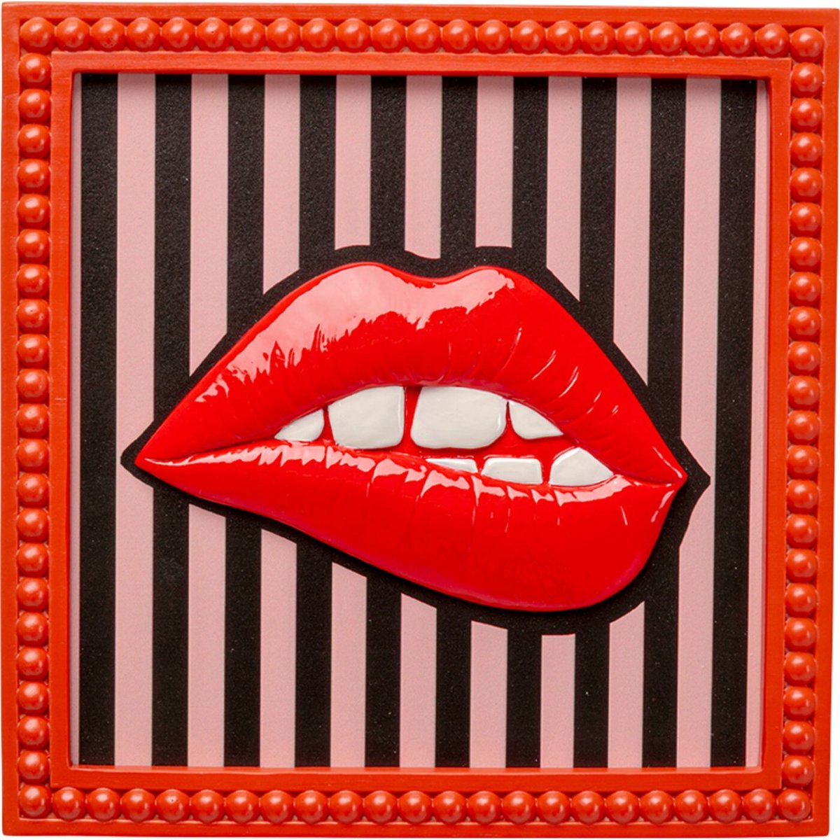 Tableau lèvres lignes rouge, KARE DESIGN