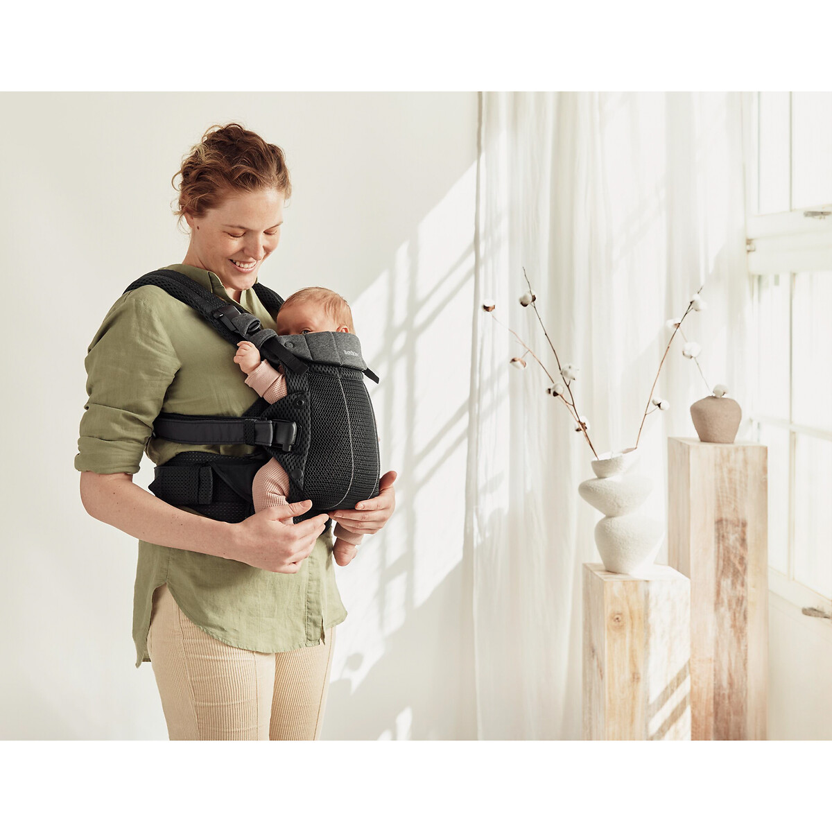 Porta-bebé harmony 3d mesh preto , BABYBJORN