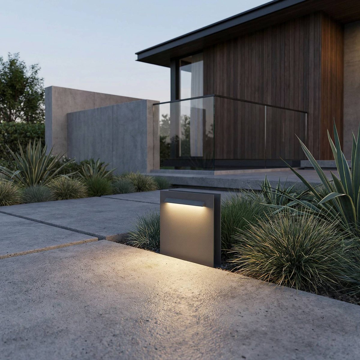 Luminaire extérieur en aluminium moderneLED anthracite, LUCANDE
