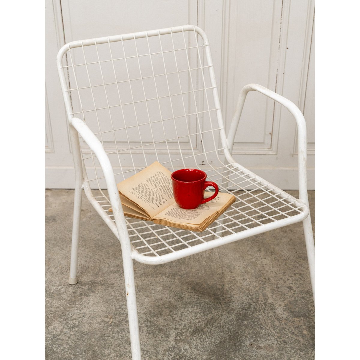 Chaise de jardin blanche EMU Alma N°1697 - Bon état blanc, DEBONGOUT