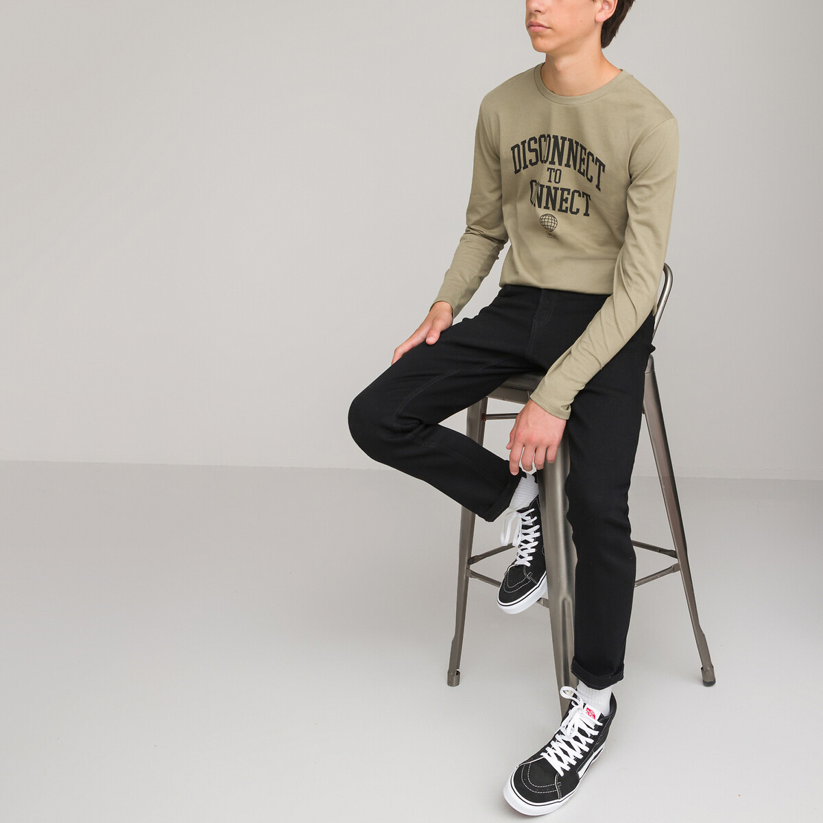Straight Jeans black, LA REDOUTE COLLECTIONS