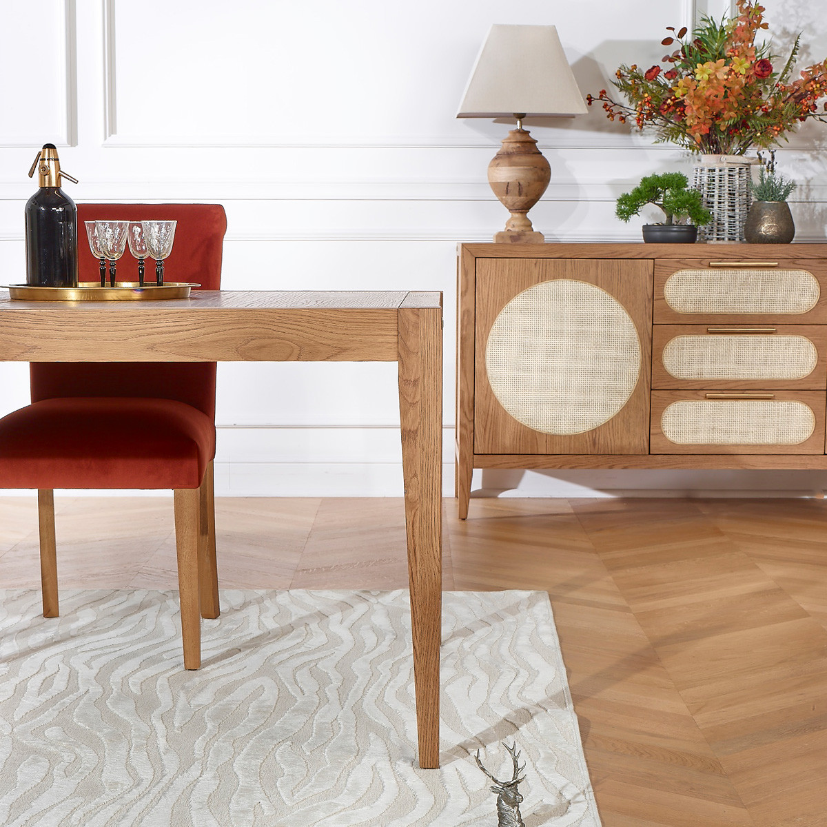 Table à rallonge 10 couverts en chêne, 167 à 227 cm MONTANA marron, ROBIN DES BOIS