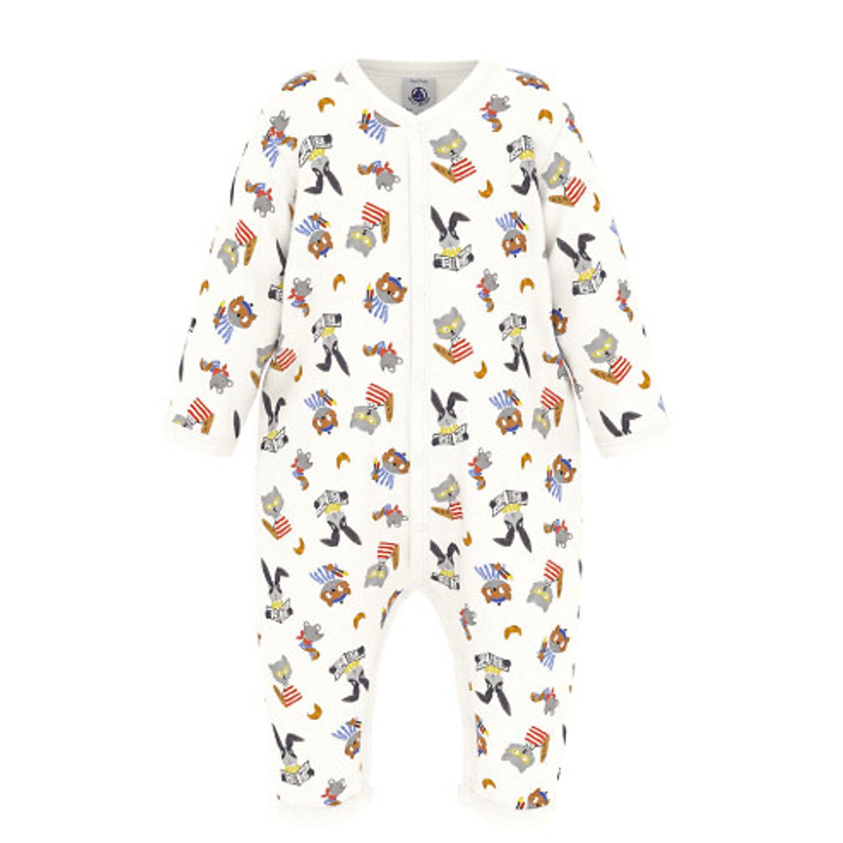 Animal Print Cotton Pyjamas printed, PETIT BATEAU