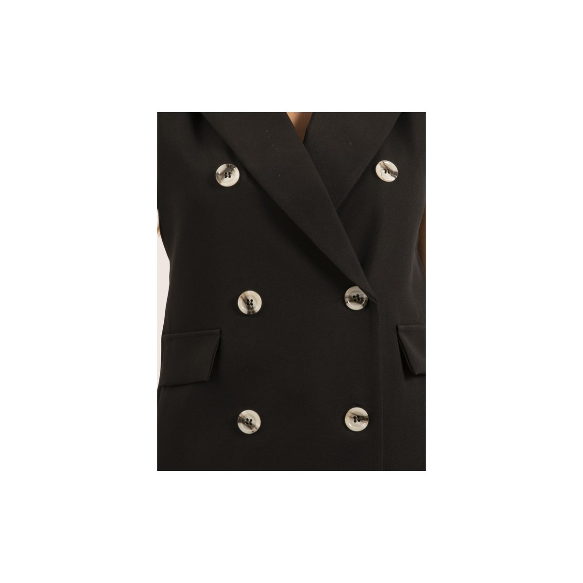 Blazer Sans Manches Uvida noir, DONA LISA