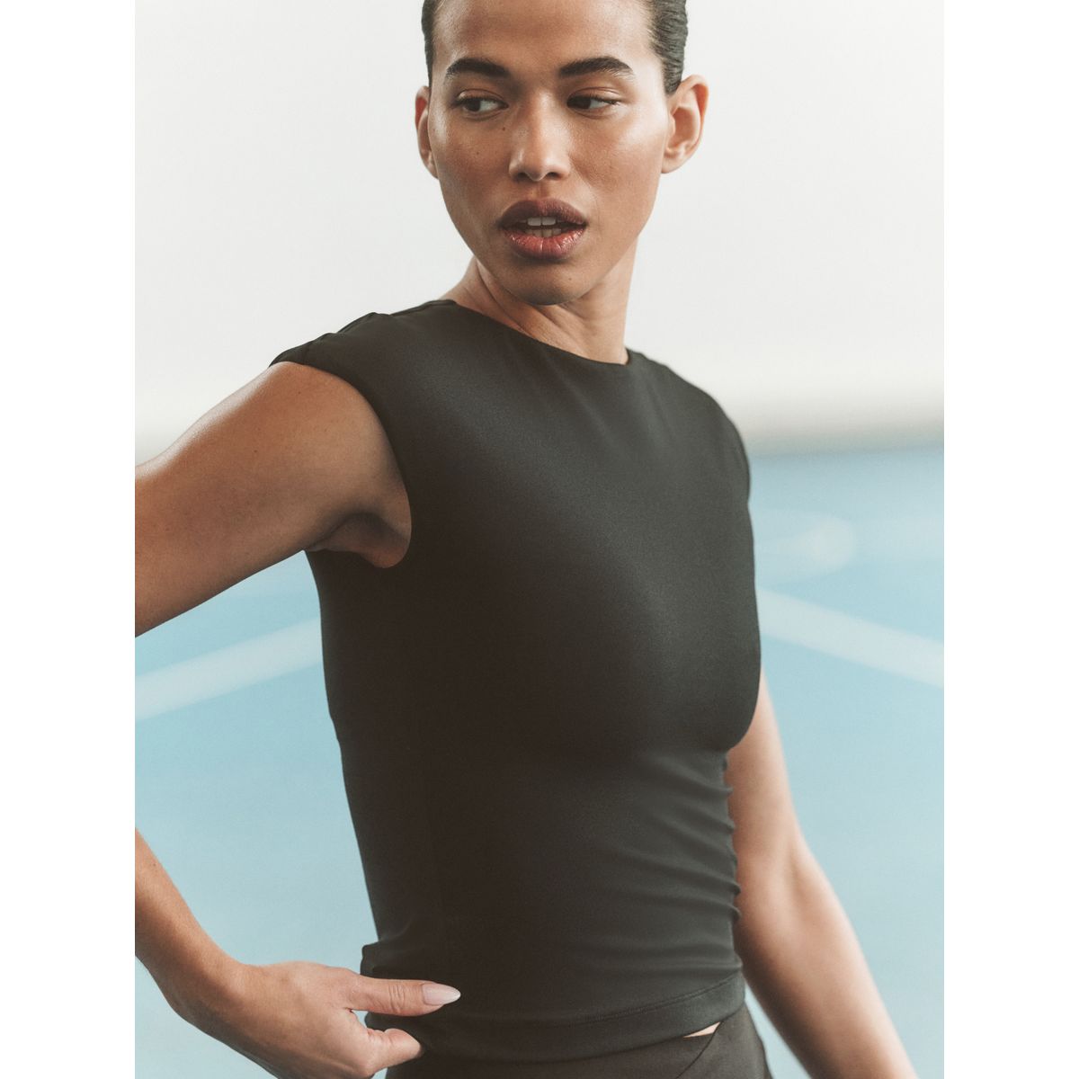 Brassière à soutien-gorge intégré invisible noir, NEXT