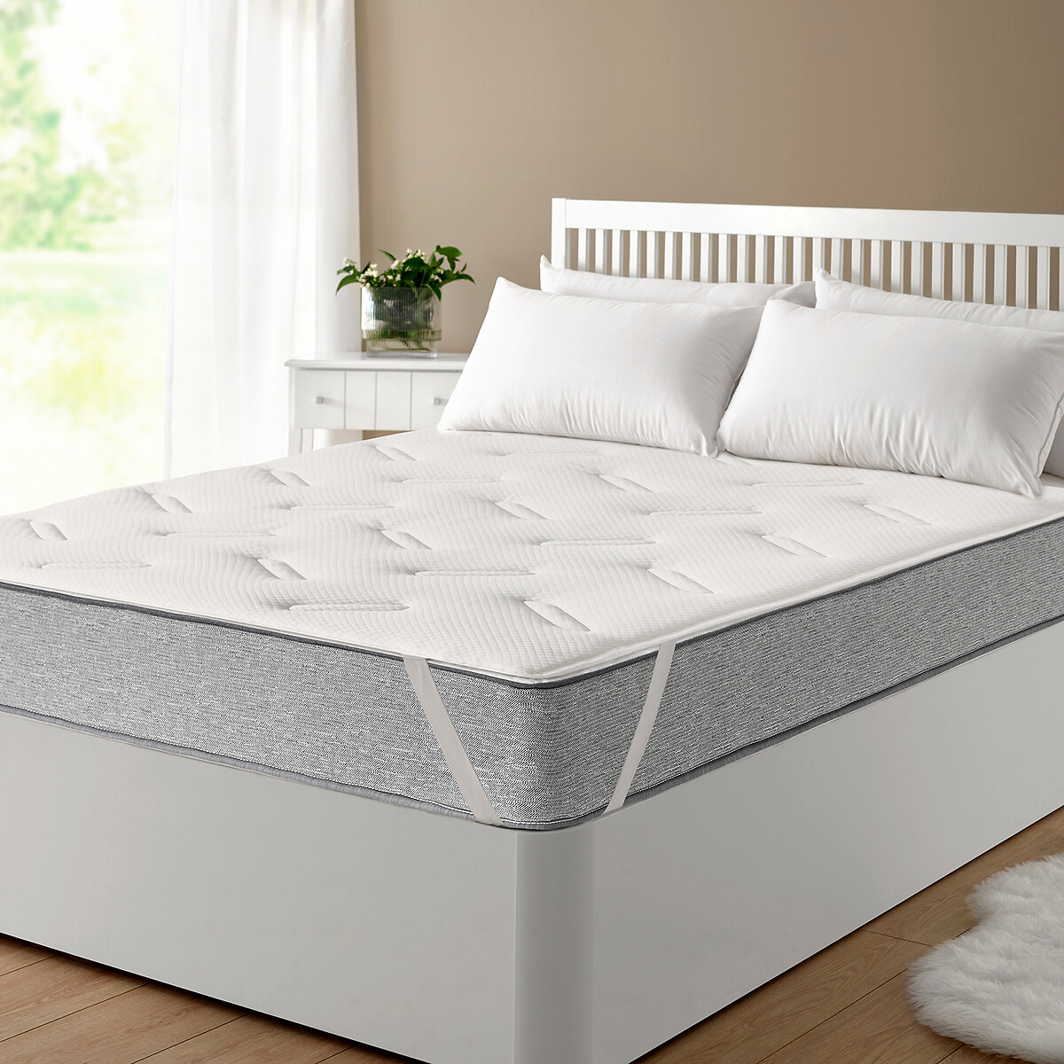 Topper de visco e Fibra, Pikolin Home branco, PIKOLIN