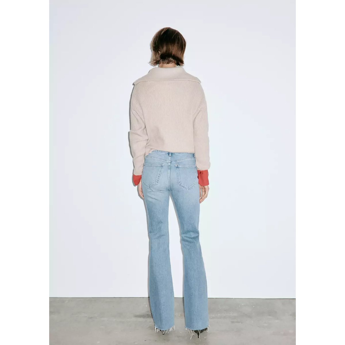 Jean Fiona flare taille normale bleu moyen, MANGO
