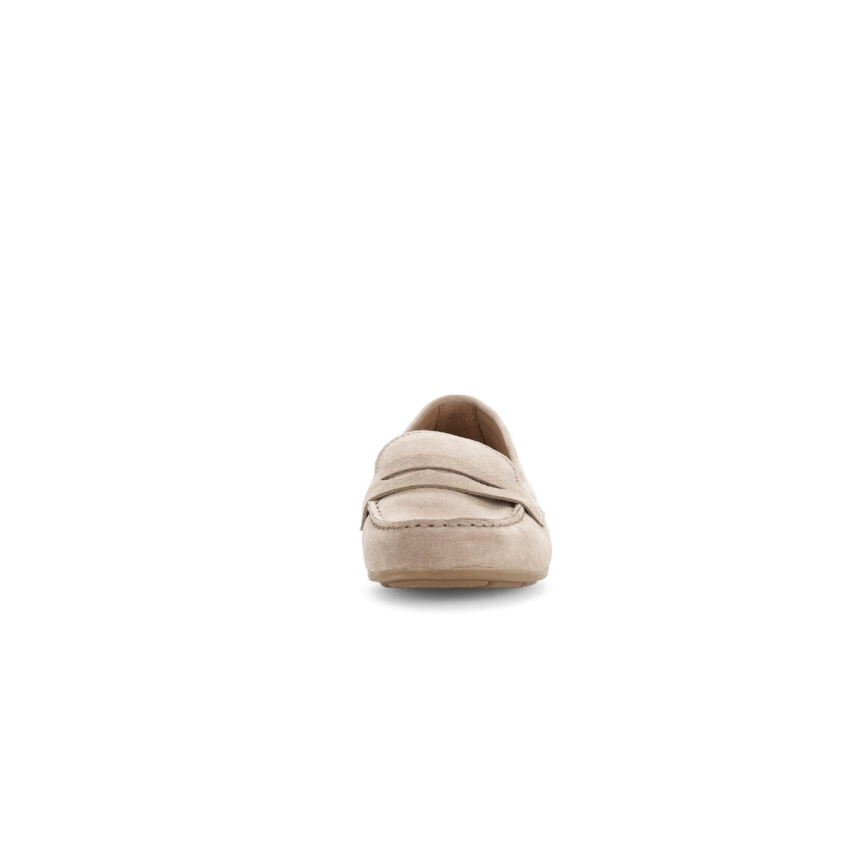 Mocassins en cuir à talon compensé beige, GABOR