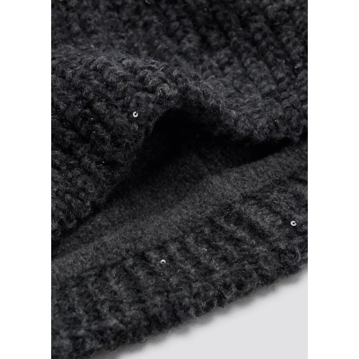 Écharpe côtelée à sequins gris anthracite, MANGO KIDS