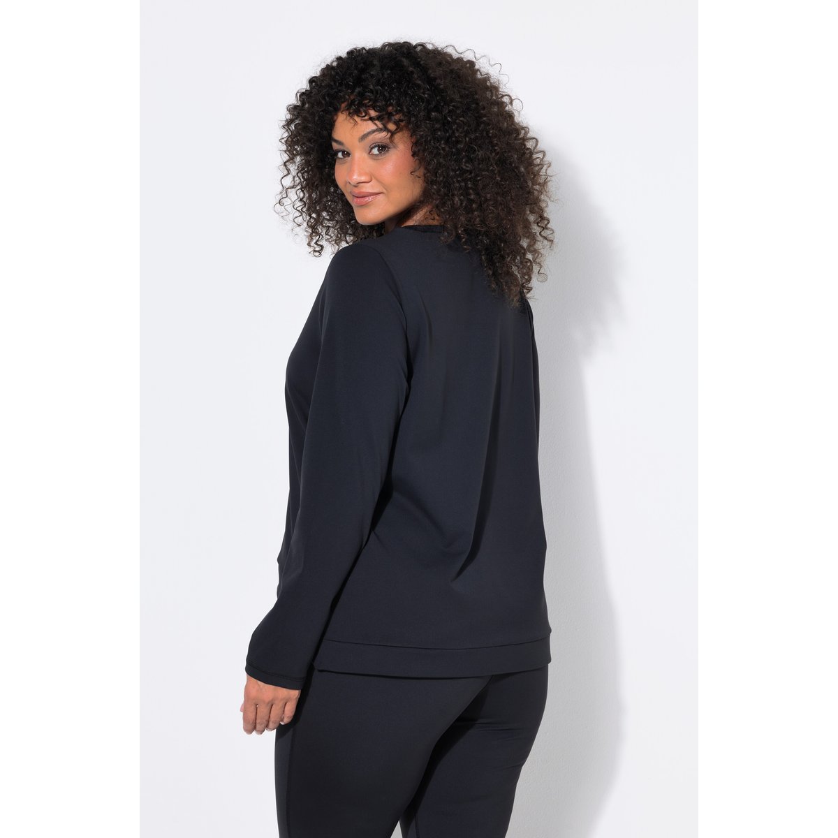 T-shirt de yoga, coupe Slim Fit noir, ULLA POPKEN
